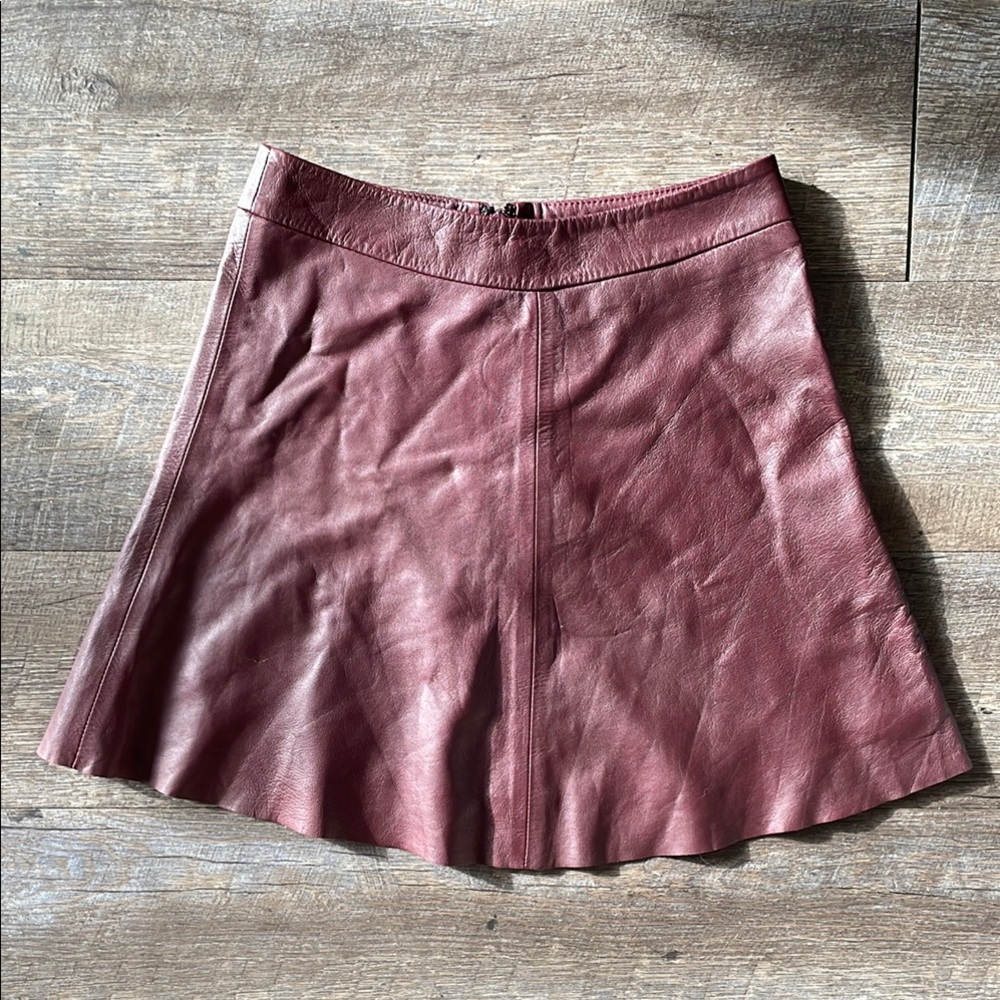 Veda leather mini skirt